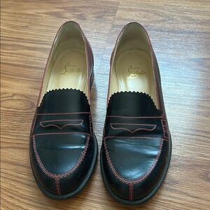 Christian Louboutin Black and Red Flats